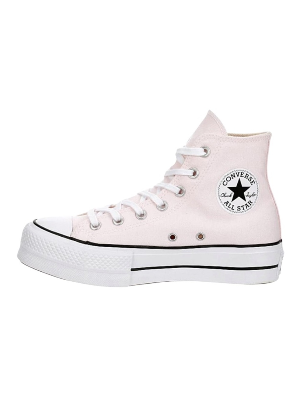 CONVERSE Pink Hightop Canvas Sneakers  Platform, Lace Up Size 8